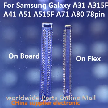 10pcs-200pcs За Samsung Galaxy A31 A315F A41 A51 A515F A71 A80 LCD дисплей екран FPC конектор порт на дънна платка / Flex кабел