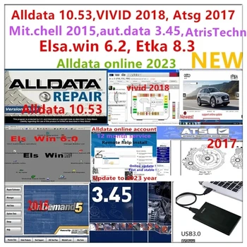 2023 година alldata онлайн софтуер авто ремонт Alldata 2014,autodata 3.45,mit chell 2015,elsawin 6.0,etka 8.3,Stakis Technik 2018