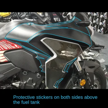 3D въглеродни влакна странични стикери резервоар подложка газьол стикер мотоциклети декорация аксесоари за Honda CB 400X CB400X