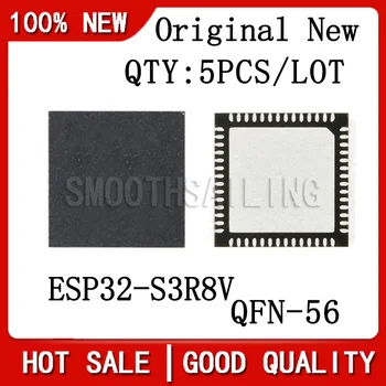 5PCS/LOT Нов оригинален ESP32-S3R8V QFN-56 Wi-Fi+ Bluetooth 5.0 32-битов двуядрен MCU чип 1.8V