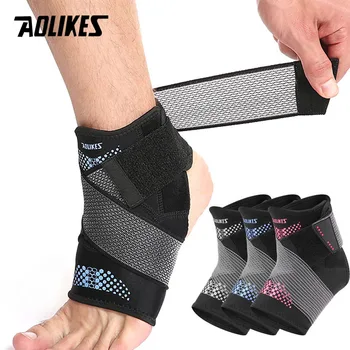 AOLIKES 1PCS херметизация Спортни глезена скоба подкрепа регулируема еластична превръзка крак каишка защитна екипировка фитнес
