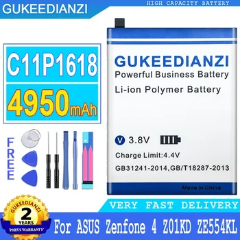 GUKEEDIANZI Батерия за ASUS Zenfone 4, Z01KD, ZE554KL, ZenFone 5Q Lite, ZC600KL, X017DA, Z01KDA, Z01KS, X017D, 4950mAh