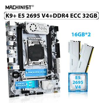 MACHINIST X99 K9 дънна платка комплект LGA 2011-3 комплект Xeon E5 2695 V4 процесор CPU DDR4 2pcs * 16GB = 32GB ECC памет RAM NVME M.2 WIFI