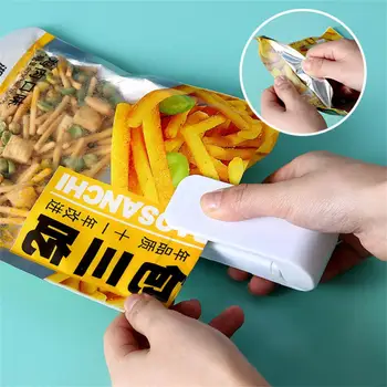 Mini Heat Bag Опаковка Sealer Преносима пластмасова торбичка Clip запечатване машина за съхранение на храни Seal Снек запечатване Кухненски приспособления