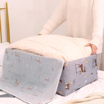 Prints възглавница одеяло организатор сгъваема чанта за съхранение дрехи одеяло юрган килер организира облекло сортиране чанта дропшипинг