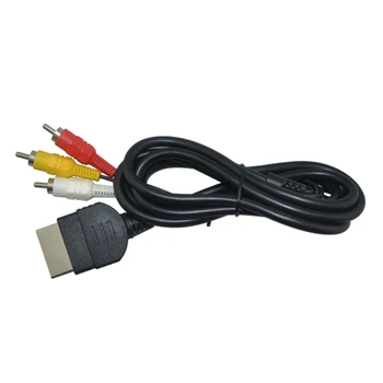 Аудио видео AV композитен кабелен кабел за Xbox 3RCA AV адаптер конектор