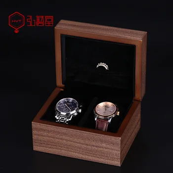 Дървена кутия за часовници кутия за съхранение на часовници Китайски стил един европейски стил просто домакинство преносим мъжки малък