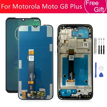 За Motorola Moto G8 Plus LCD дисплей сензорен екран дигитайзер събрание с рамка XT2019 XT2019-2 дисплей подмяна ремонт част
