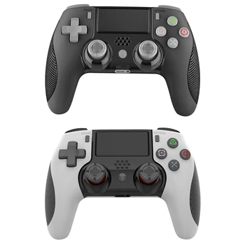 За PS4 Bluetooth контролер за игри, поддържа PS4 конзолна серия, има двойна вибрация на двигателя и шестосно наблюдение