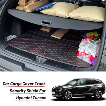 Интериор на автомобила Заден багажник Товарен багаж Покритие за сигурност Сянка Щит Завеса Прибиращ се товарен капак Подходящ за Tucson L 2021-2023