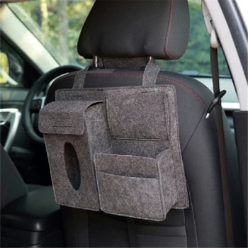  Многофункционална чанта за съхранение на филц Столче за кола Обратно висяща чанта за съхранение на автомобили Чанта за съхранение Довършителна чанта Тъканна кутия Вградена чанта за кола