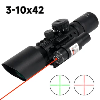 Обхват на ловния мерник 3-10x42E Външна ретикулна оптика Снайперист Тактически обхвати Тактически M9 Модел Riflescope 20mm релсови стойки