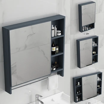 Огледален шкаф Огледална кутия Alumimum баня кабинет комбинация отделна кутия за съхранение баня стенен съхранение огледало