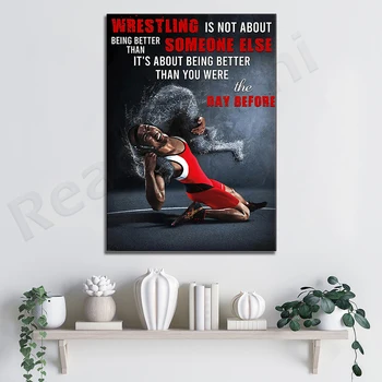 Плакат за борба / Плакат за бойни изкуства / Декор за стая за борци / Изкуство за борба