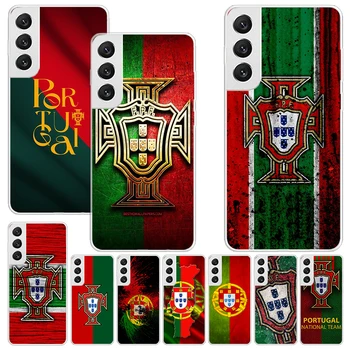 Португалия флаг португалски печат мек калъф за Samsung Galaxy S23 S22 Ultra S21 S20 FE S10 плюс телефон черупка S9 S8 + S10E S7 Patter
