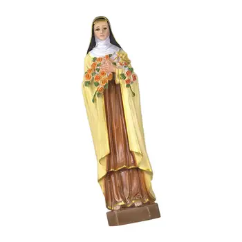 Света Тереза смола фигура Нова година подарък 30 см ръчно рисувани Света Тереза фигурка за църква рафт хол домашен офис
