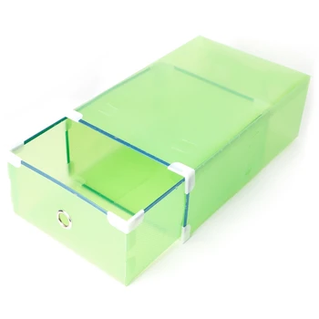 Сгъваемо пластмасово прозрачно чекмедже за кутия за съхранение на обувки за съхранение на обувки Организиране