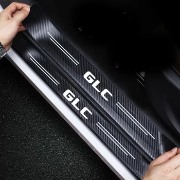 Стикер за защита на ръба на прага на автомобила за логото на Mercedes Benz GLC 2023 Перваза на вратата на багажника Ленти за броня против надраскване Аксесоари