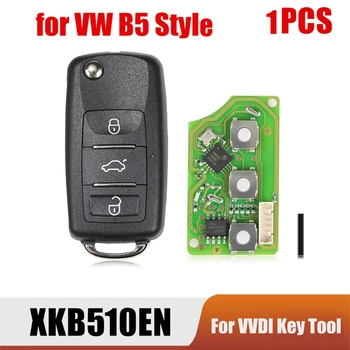 Универсален проводник Remote Key Fob 3 бутон за Xhorse XKB510EN за VW B5 тип за VVDI ключ инструмент