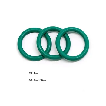 1 mm FKM O-пръстен гумено уплътнение шайба зелен O пръстен OD 4 мм - 30 мм