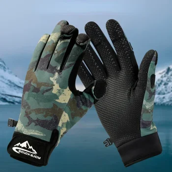 1 чифт зимни риболовни ръкавици 3 пръста флип ръкавици без пръсти неплъзгащи се водоустойчиви топли зимни ръкавици за риболов колоездене бягане