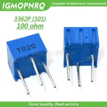 10Pcs 3362P-101LF 3362P 101 100ohm Trimpot тример потенциометър променлив резистор 3362p-1-101