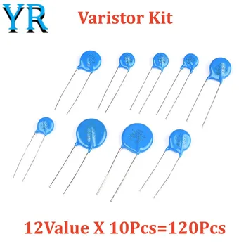 12Value X 10Pcs=120Pcs Варисторен комплект 5D 7D 10D 14D471K 7D 10D 14D431K 7D 10D391K 10D241K 10D330K 10D270K резистор пиезорезистор