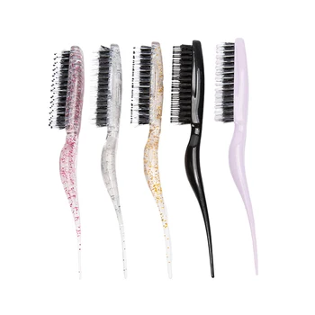 1Pc Rat Tailed Comb Teasing Brush Beauty Hair Fluffy Styling Tool Wet And Dry Dual Use Anti Static Hairbrush
