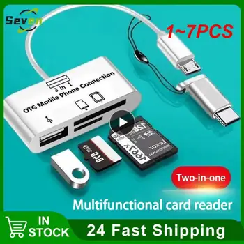 1~7PCS в 1 TF SD четец на карти USB 2.0 тип C OTG флаш устройство четец на карти с памет за PC лаптоп аксесоари SD четец на памет