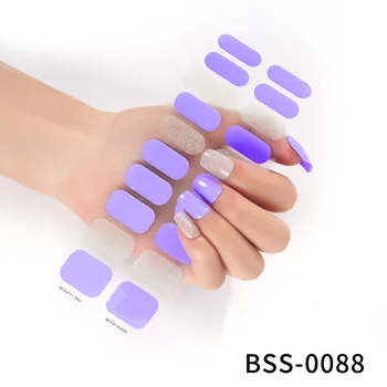 20 ленти Полу-излекуван гел за нокти стикери Светлинна терапия Стикери за пълно покритие Съвети за нокти Ваденки UV лампа за печене Задължително Талисмани за нокти