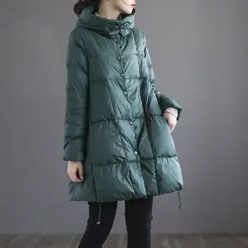 2023 Нови жени едноредни надолу подплатени якета ултралеки есенни и зимни топли палта преносими връхни дрехи T912