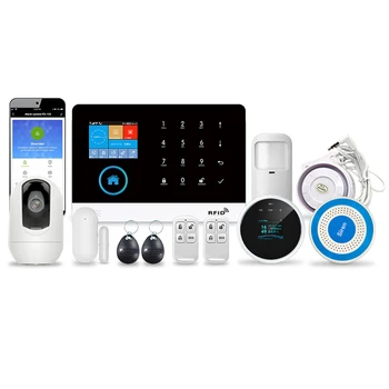 24 часа дневен и нощен монитор за безопасност интелигентна домашна аларма WiFi + 2G система чрез приложение за смартфон на Android и IOS