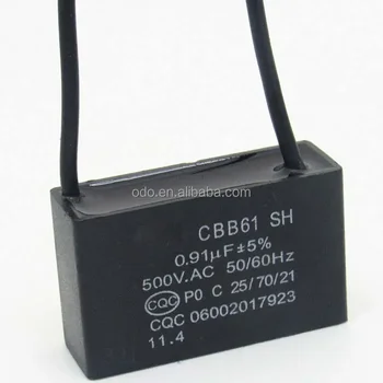 2PCS AC метализиран полипропиленов филмов кондензатор CBB61 0.91UF 500VAC