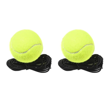 2pcs тенис тренировъчна топка топка с еластична струна преносимо оборудване за обучение на тенис топка за деца, начинаещи Дропшипинг