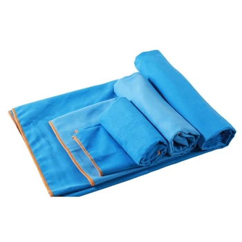 3 размер пакет от преносими микрофибър пътуване кърпи чанта плътен цвят двустранен кадифе спортна кърпа