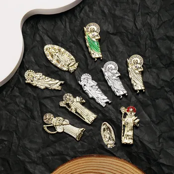 3D Исус Нова сплав диамант метал релефни нокти декорация аксесоари