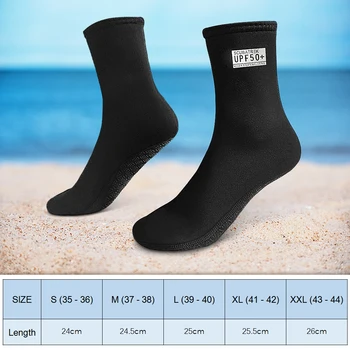 3mm Неопренови чорапи за гмуркане Анти хлъзгане UV защита Плаж Водни спортове Чорапи за каяк Сърф Гмуркане с шнорхел Ветроходство Гмуркане