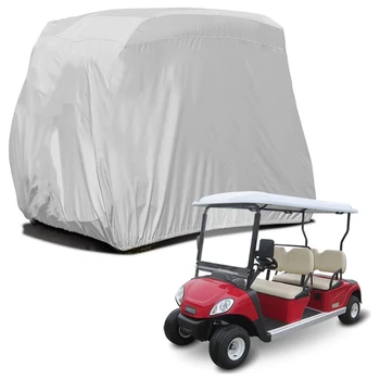 4 Пътнически капак за голф количка 210D Oxford водоустойчив прахоустойчив покрив за дъждобран за EZ GO, клубна кола, Yamaha