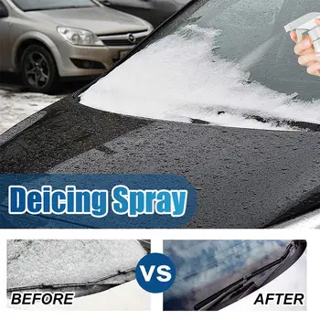 60ML Ice Remover Spray Winter Car Предно стъкло Deicer Спрей защита Defrosting Snow Kit Anti-Frosting Snow Removal Frost Spra R3M2