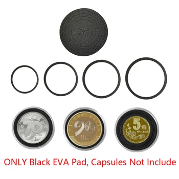 60Pcs Регулируема 21mm / 26mm / 31mm / 36mm / 41mm EVA Pad Ring Foam Gasket за капсули за събиране на монети (капсулите не са включени)