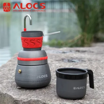 ALOCS CW-EM01 Преносим къмпинг кафе Moka Pot Кафе печка Къмпинг Wilderness вряща вода Чайник Кана за кафе