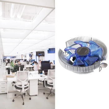 Blue LED универсален CPU вентилатор охлаждащ радиатор настолен компютър CPU охладител метален радиатор за LGA775 1150 1155 1156 AMDX2 дропшипинг