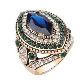 CiNily ретро мистерия каменен пръстен сребърно покритие дъга модни бижута пръстен за бижута нова мода жена пръстен NJ531
