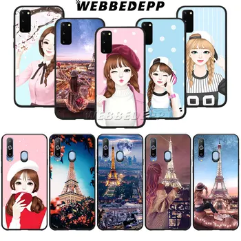 Fashion Girl Paris Eiffel Tower Case за Samsung Galaxy S7 Edge S8 S9 S10 S10E S20 S21S Fe S23 Plus Lite Ultra Quantum 2