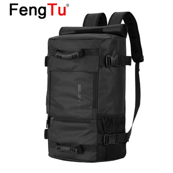 FengTu раница мъжки открит пътуване раница компютър чанта голям капацитет многофункционални трицелеви алпинизъм чанта