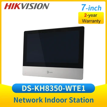 Hikvision DS-KH8350-WTE1 7-инчов сензорен екран видео домофонен монитор WIFI POE IP вътрешна станция отключване на вратата дистанционно
