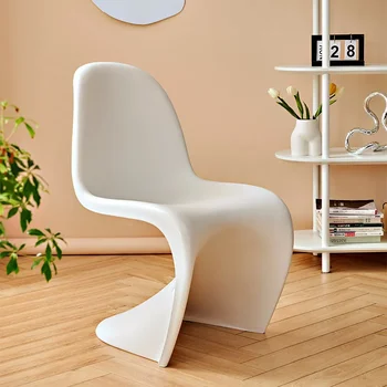 INS стил скандинавски стол за хранене пластмасов творчески отдих трапезен стол у дома стифиране ергономична облегалка ресторант стол мебели