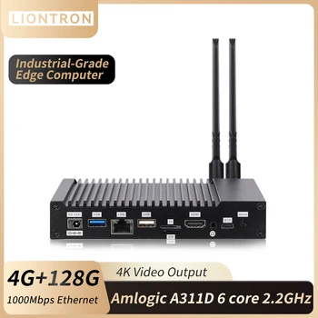 Liontron Mini PC Industria Ethernet 4G Amlogic 6 ядро KEC-A311D вграден мини компютър RS232 / RS485 Andriod 9.0 Мини компютър без вентилатор