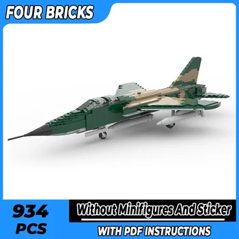 Moc Строителни тухли Военен модел F-105G Wild Weasel Fighter Technology Модулни блокове Подаръци Коледни играчки DIY комплекти събрание