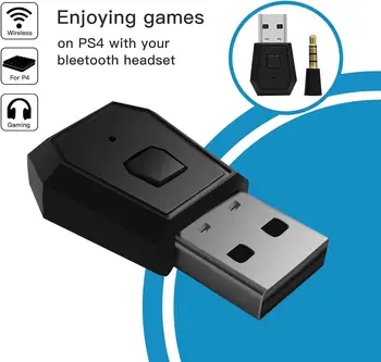 PS4 / SLIM / PRO Универсален Bluetooth аудио предавател, Dongle приемник безжичен адаптер за PS4 / PS5 поддръжка A2DP HFP HSP